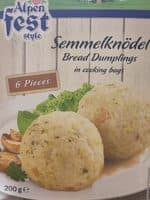 Alpenfest style semmelknödel