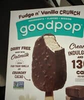 Goodpop Fudge n’ Vaniilla Crunch oat milk dipped pop