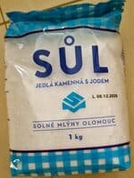 Solné mlýny Olomouc Sůl jedlá kamenná s jodem
