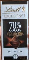 Lindt 70% Cocoa Intense Dark Chocolate
