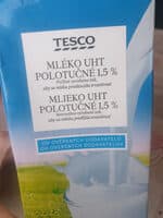 Tesco mlieko uht polotucne 1,5%