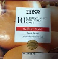 Tesco 10 čerstvých vajec z halového chovu
