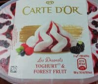 Carte d'Or Helado de yogur y frutas del bosque tarrina