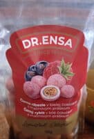 Dr. Ensa Čierne ríbezle bielej čokoláde s malinovým práškom